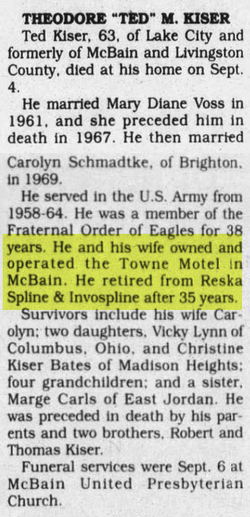 Towne Motel (Town Motel) - Oct 1998 Former Owner Passes Away (newer photo)